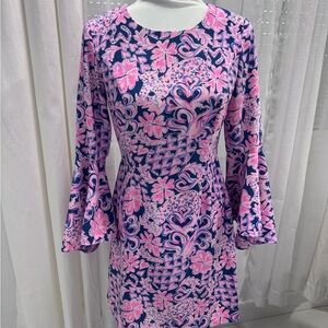 Lilly Pulitzer Pink and Blue Long Sleeve Dress